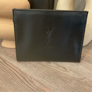 Yve Saint Laurent black Beaute makeup bag pouch